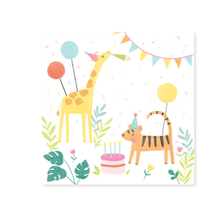 Up With Paper 3D Pop-Up Trinket Birthday Greeting Card – 3"x 3" – Jungle - Image 2