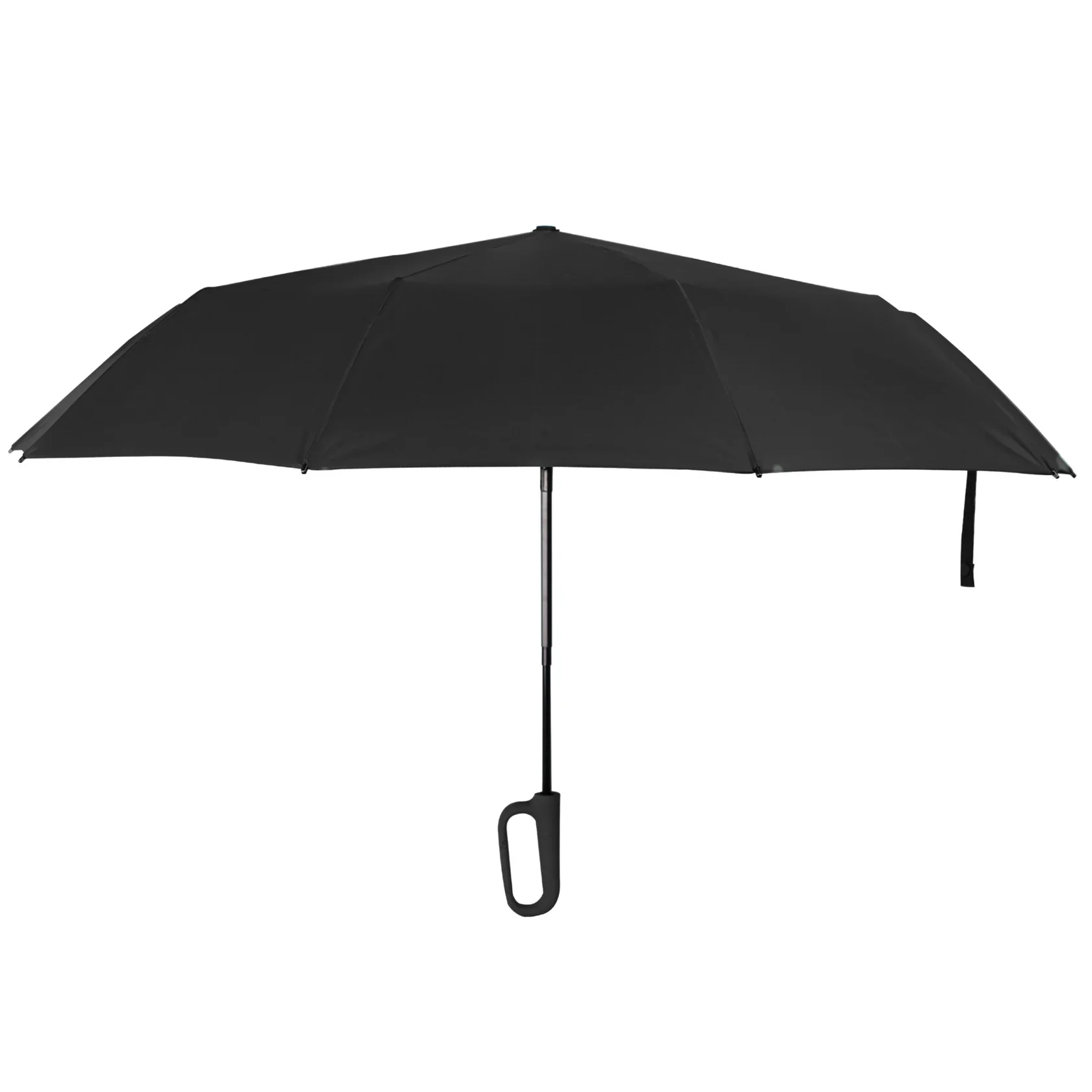 URBN ELEMNTS – Everyday Umbrella with Never-Forget Carabiner Handle – Black - Image 2