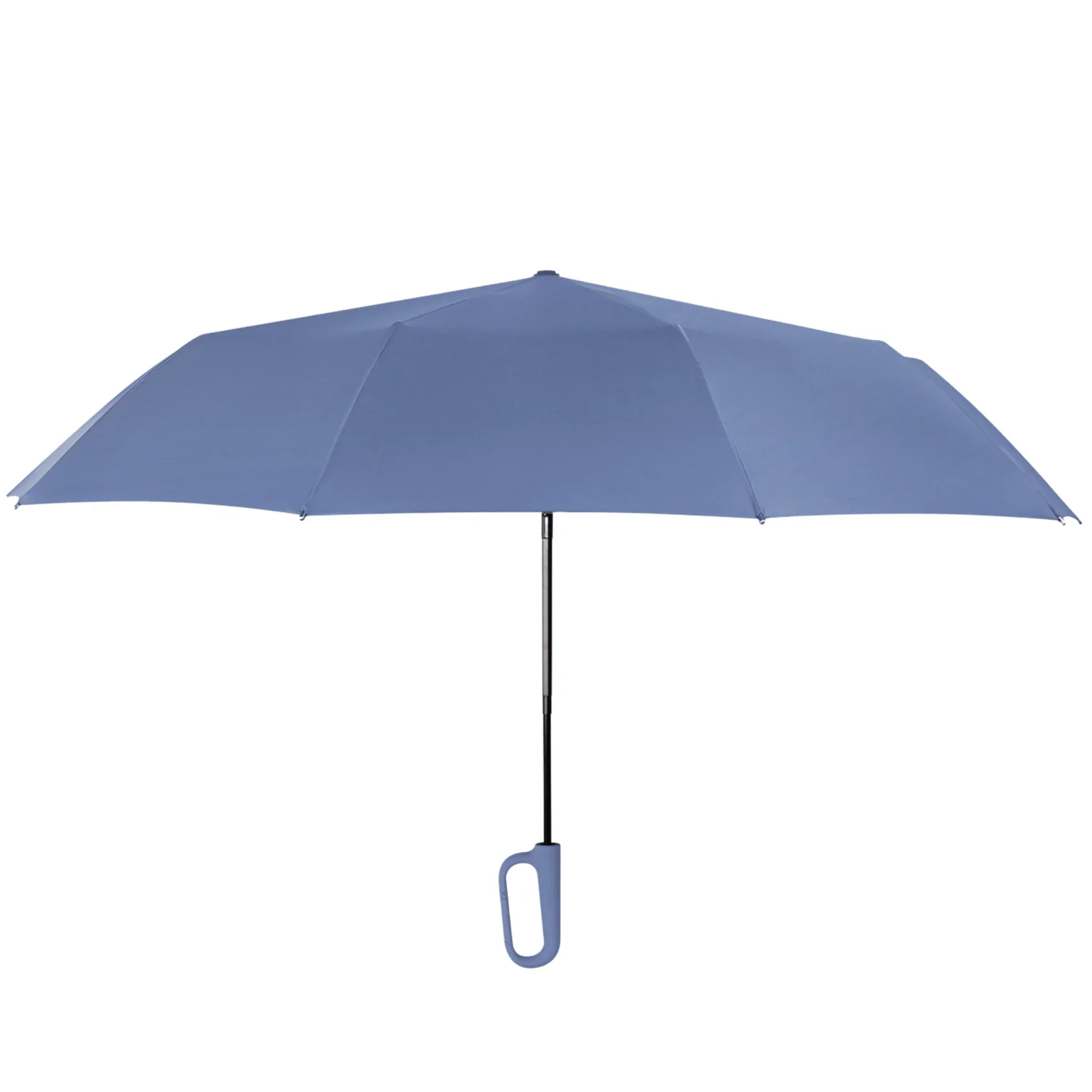 URBN ELEMNTS – Everyday Umbrella with Never-Forget Carabiner Handle – Blue - Image 2
