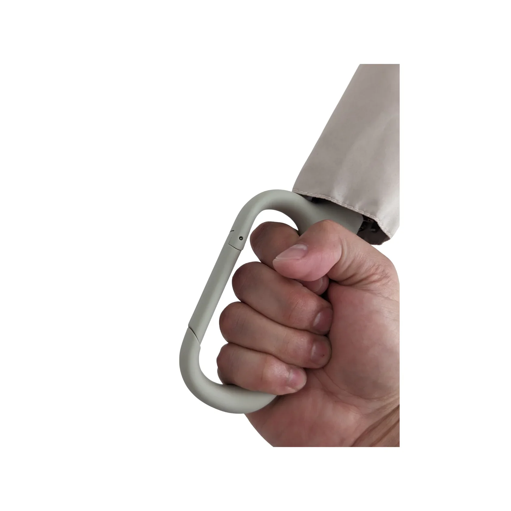 URBN ELEMNTS – Everyday Umbrella with Never-Forget Carabiner Handle – Black - Image 4