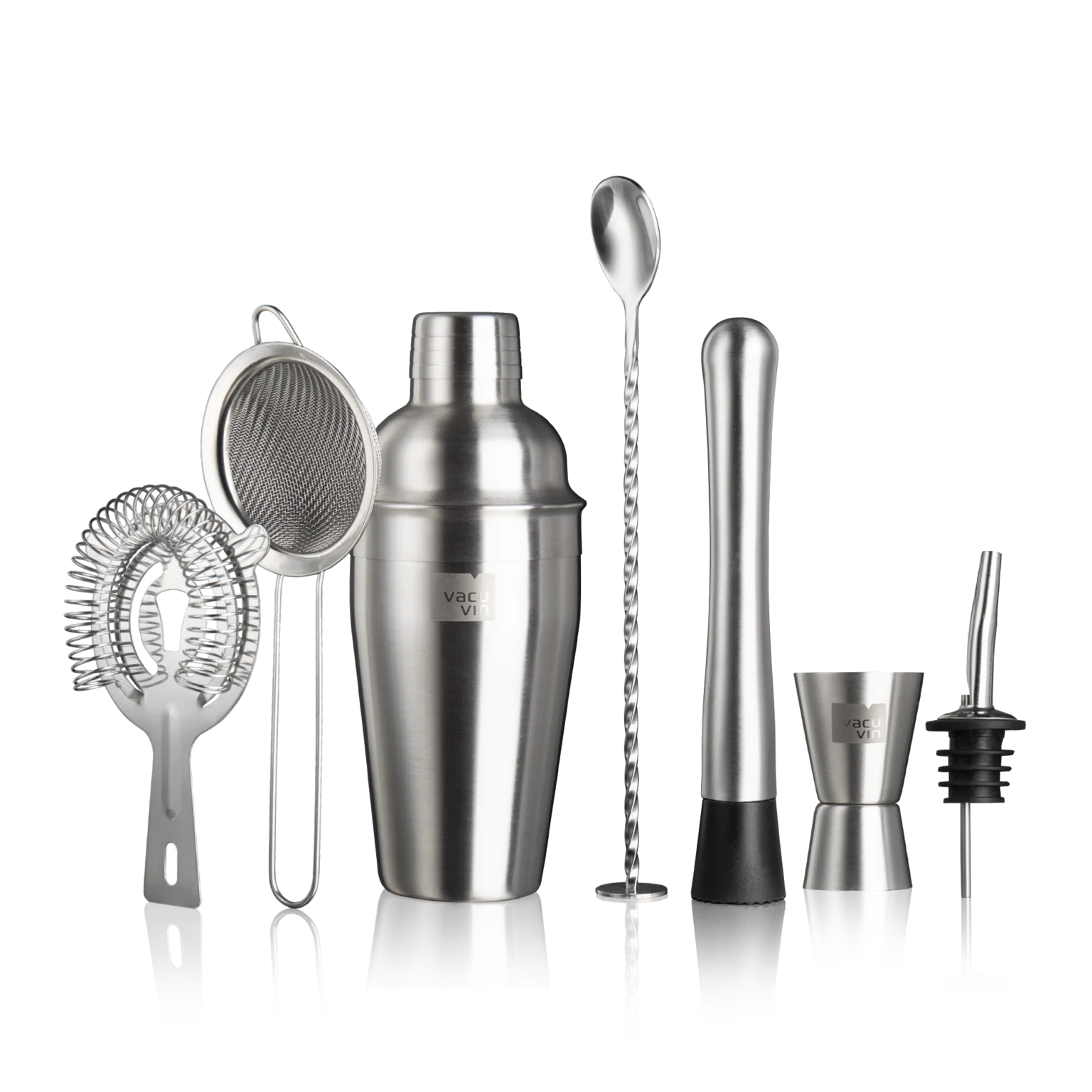Vacu Vin Seven Piece Stainless Steel Cocktail Set
