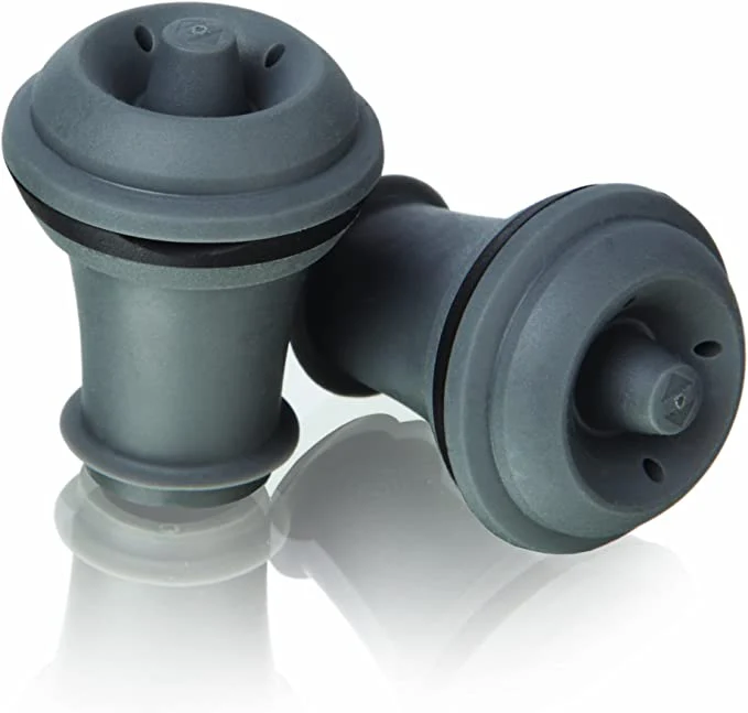 Vacu Vin Wine Saver Vacuum Stoppers β Set of 2 β Grey