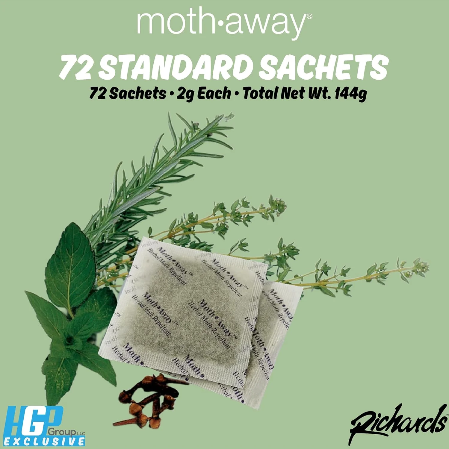 Moth Away Value Pack - Herbal Non Toxic Natural Repellent – 72-Count - Image 2