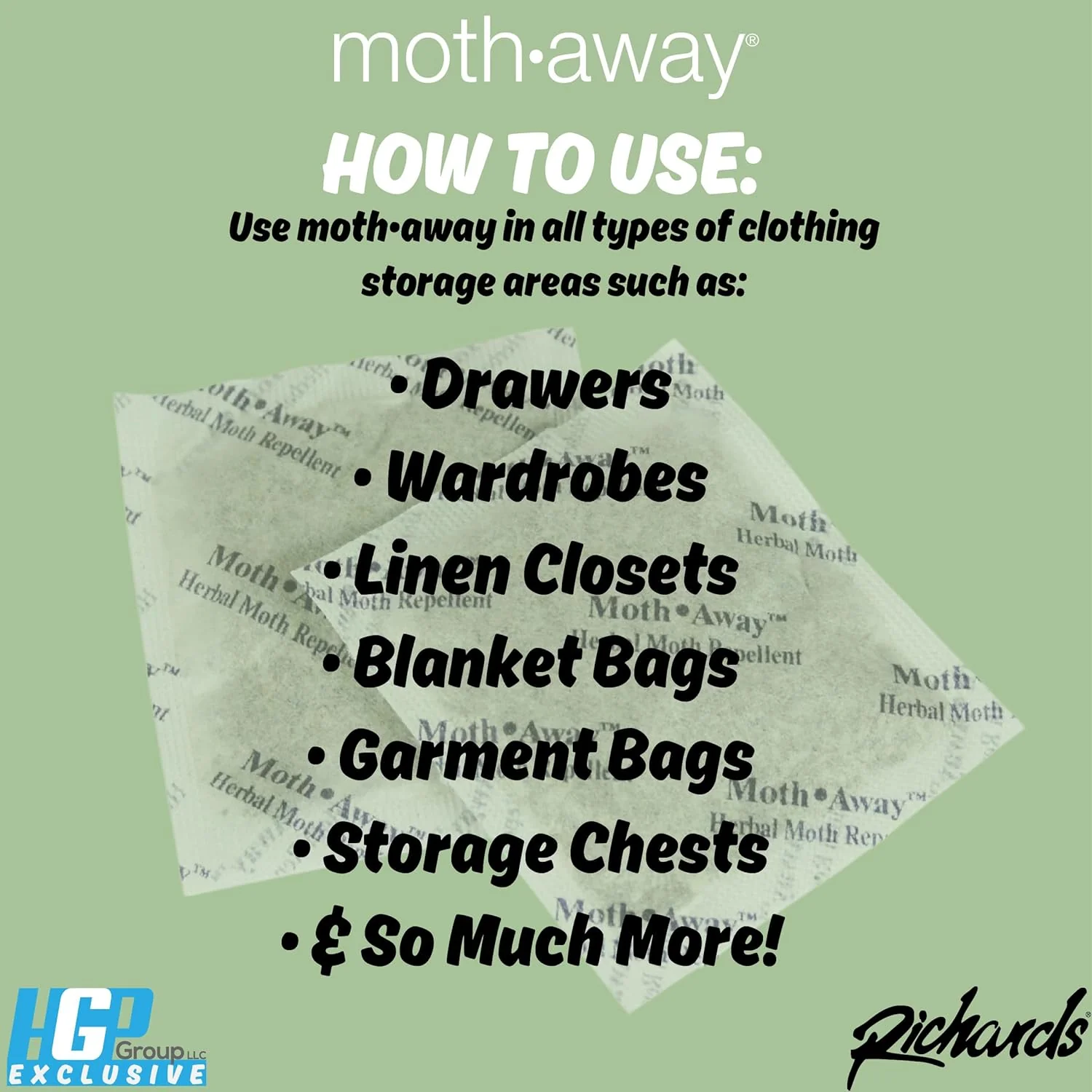 Moth Away Value Pack - Herbal Non Toxic Natural Repellent – 72-Count - Image 4