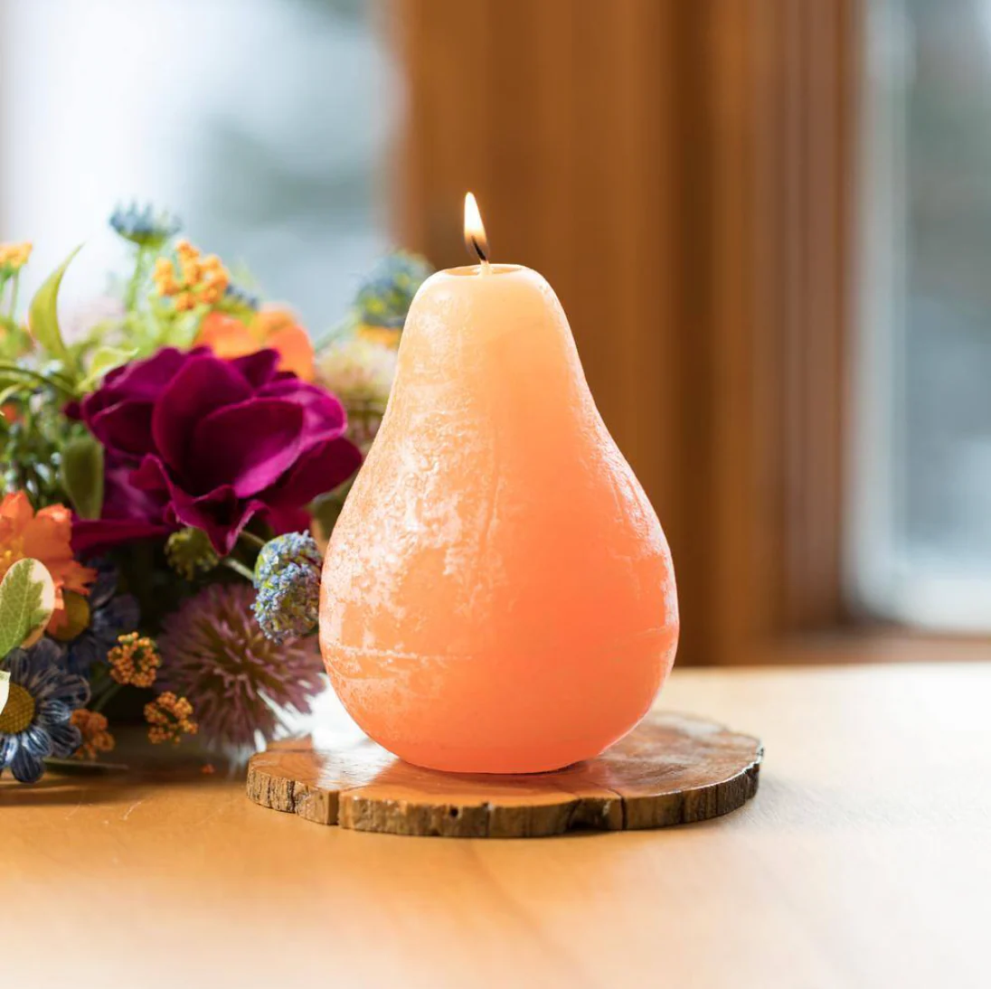 Vance Kitira Timber Pear Candle – Tangerine – 4.5" - Image 2