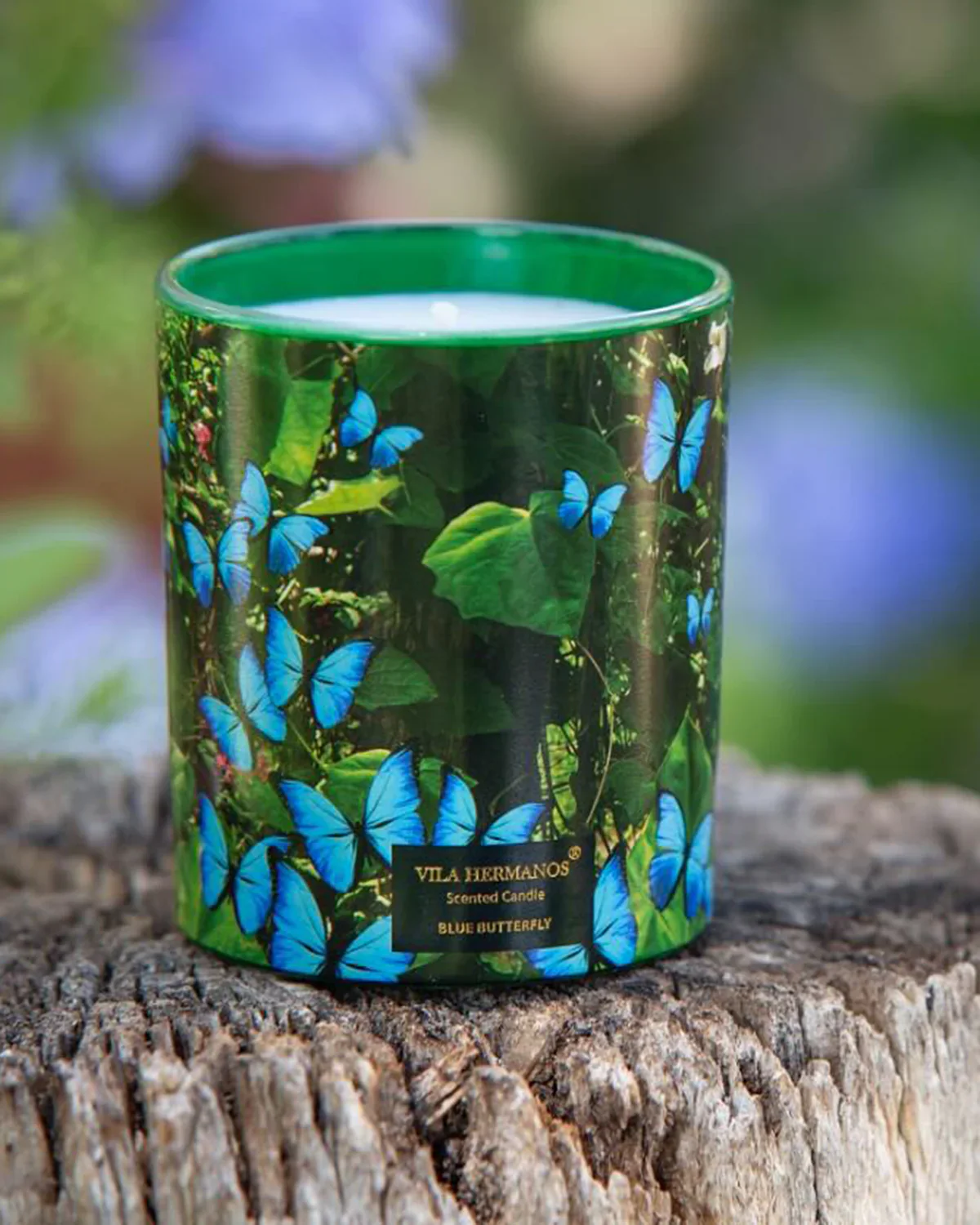 Vila Hermanos Blue Butterfly 3 Wick Scented Candle β 21oz. - Image 3