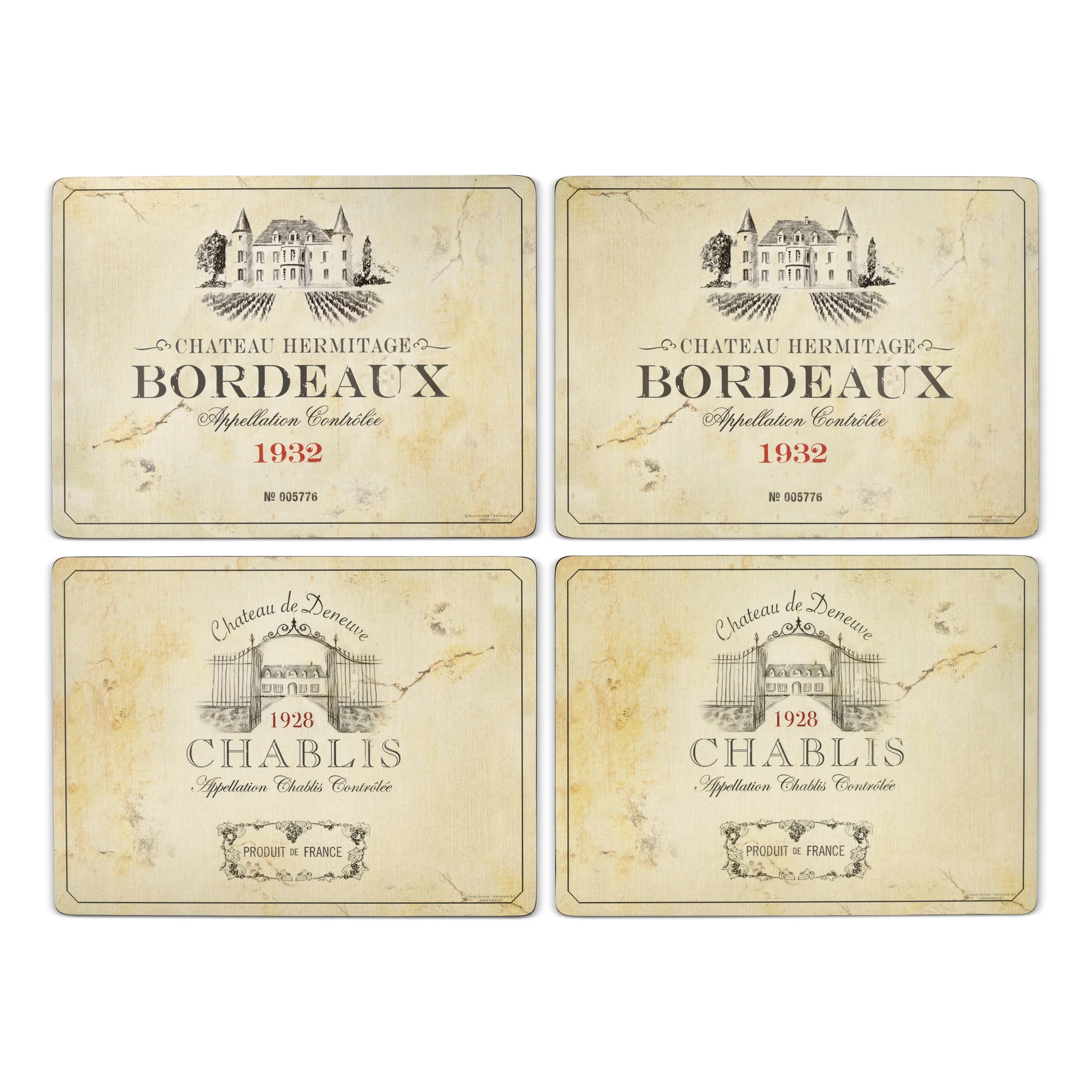 Vin de France Cork Bottom Hard Placemats β Set of 4 - Image 2