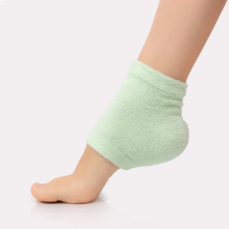 Voesh Footcare – Moisturizing Heel Socks – Green - Image 2