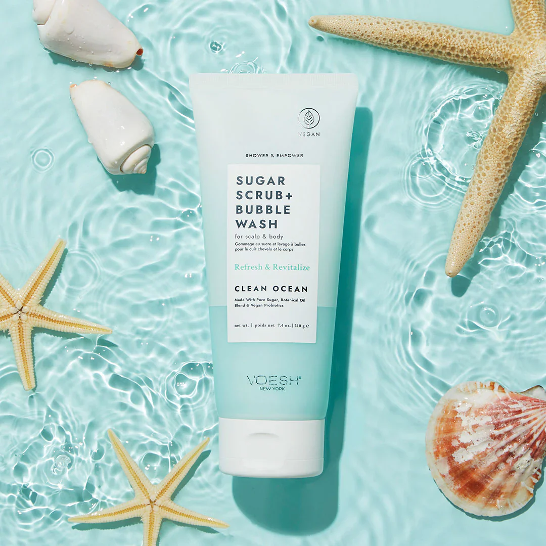 Voesh Sugar Scrub & Bubble Wash – 7.4 oz – Clean Ocean - Image 3