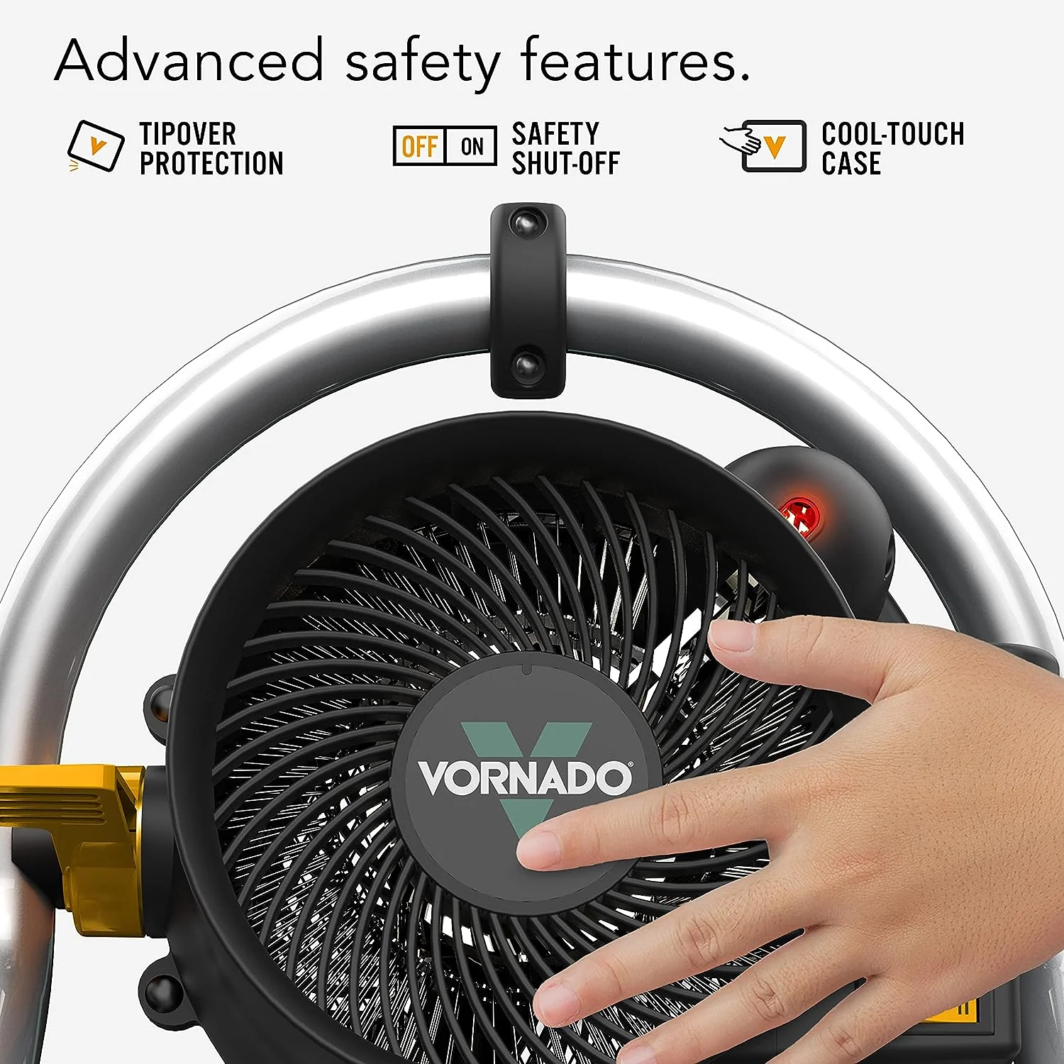 Vornado Velocity 1500-Watt Heavy Duty Electric Portable Shop Heater + Fan – Black - Image 4