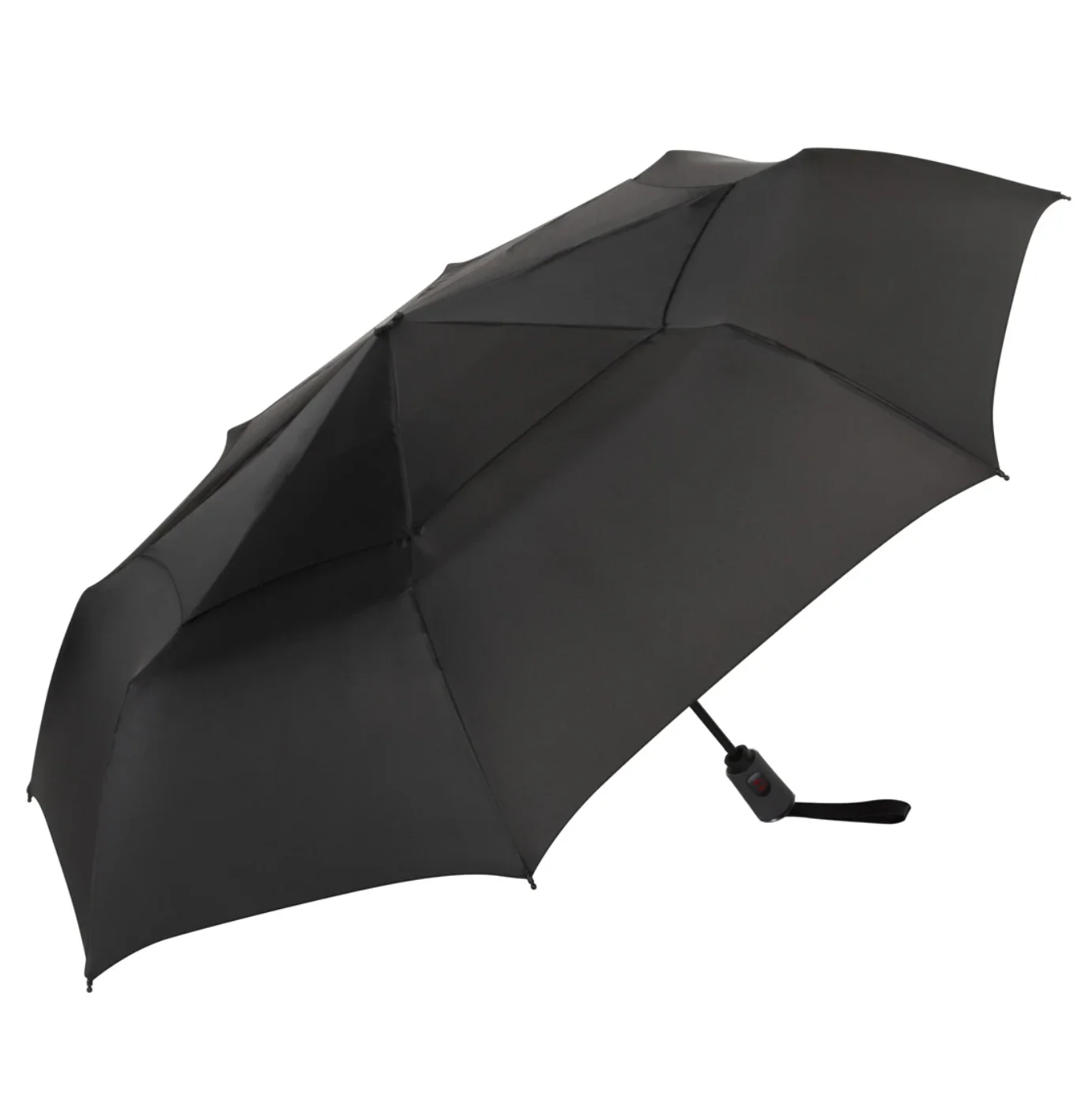 Vortex Vented Auto Open & Close Compact Windproof Umbrella – Black - Image 2