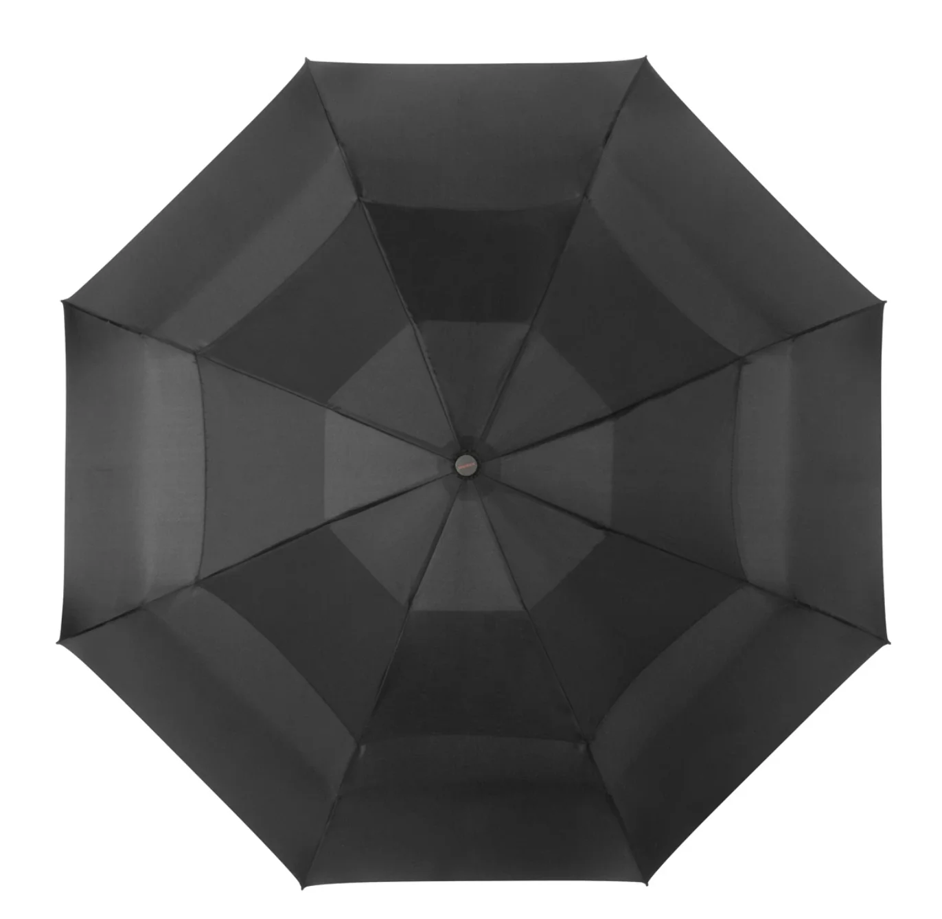 Vortex Vented Auto Open & Close Compact Windproof Umbrella – Black - Image 3