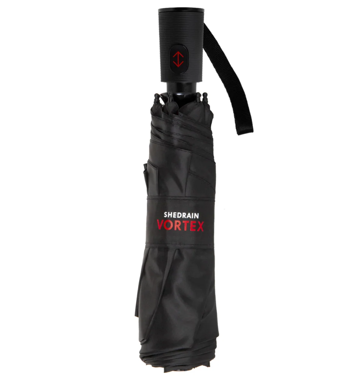 Vortex Vented Auto Open & Close Compact Windproof Umbrella – Black - Image 4