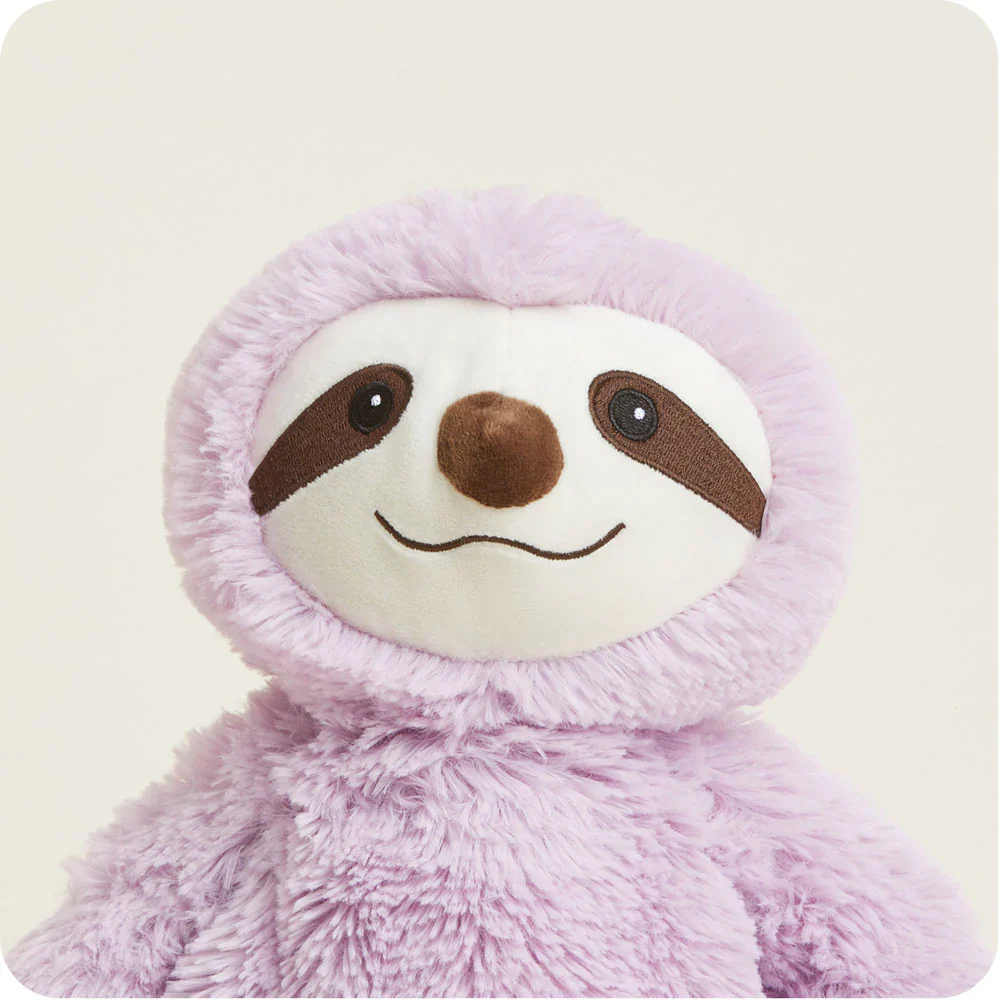 Warmies Microwavable Lavender Scented Weighted Plush Animals – Purple Sloth - Image 2