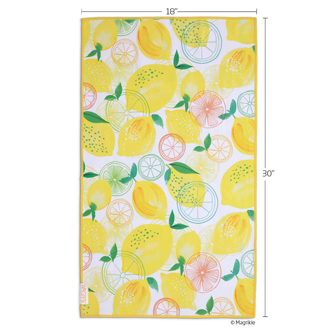 Werkshoppe Microfiber Double Sided Kitchen Towel – Lemon Plaid - Image 4