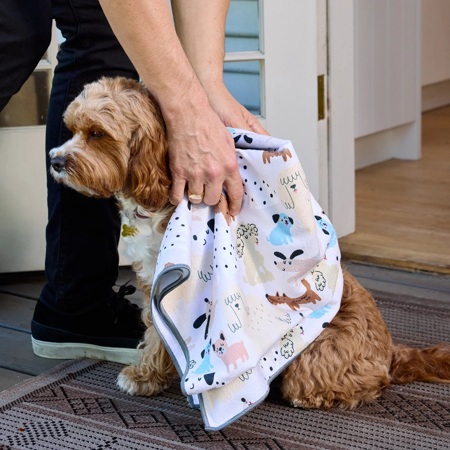 Werkshoppe Pooches & Pups Pet Drying Microfiber towel – 28" x 48" - Image 4