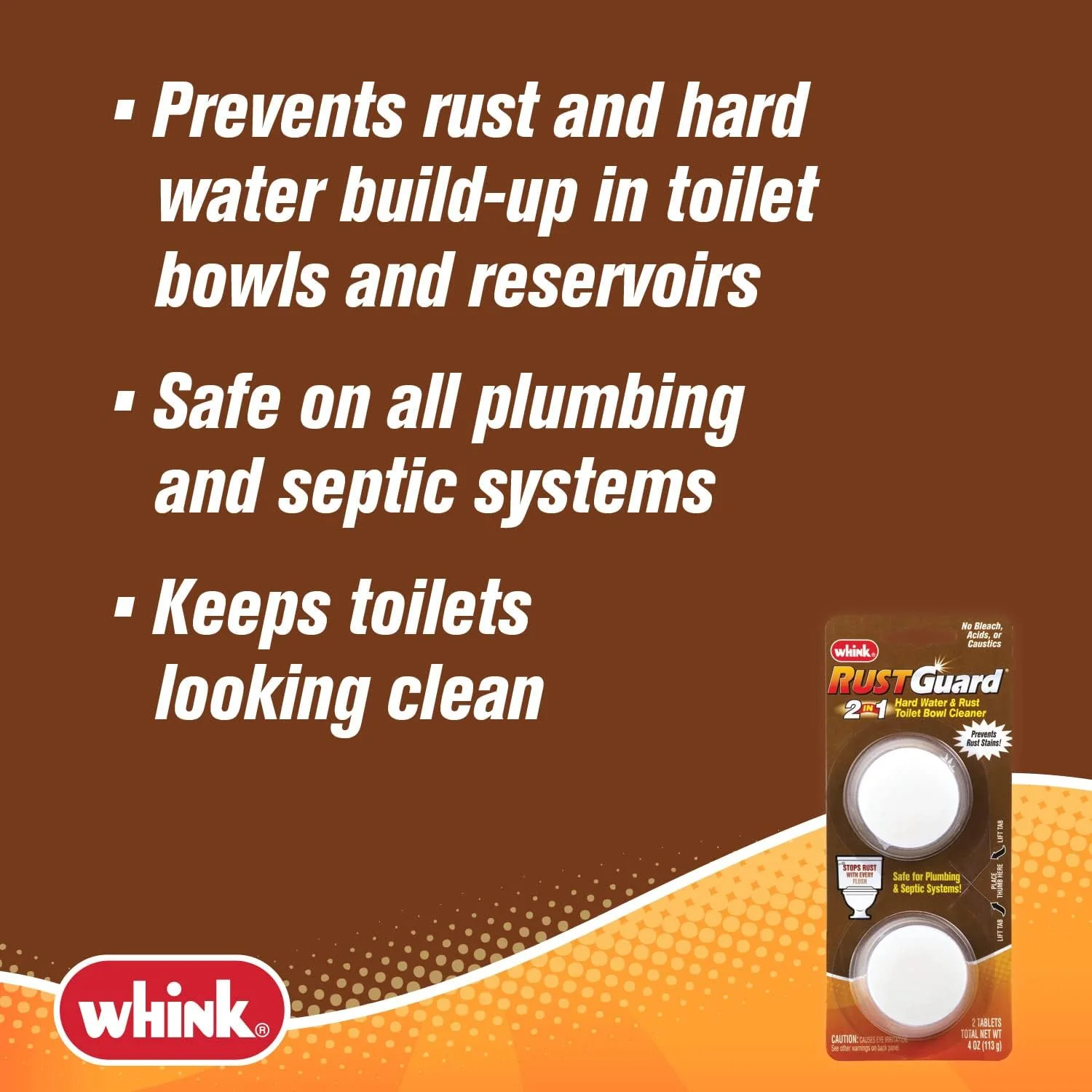 Whink RUSTGuard Time Released Toilet Bowl Cleaner Tablets – Pack of 2 - Image 3