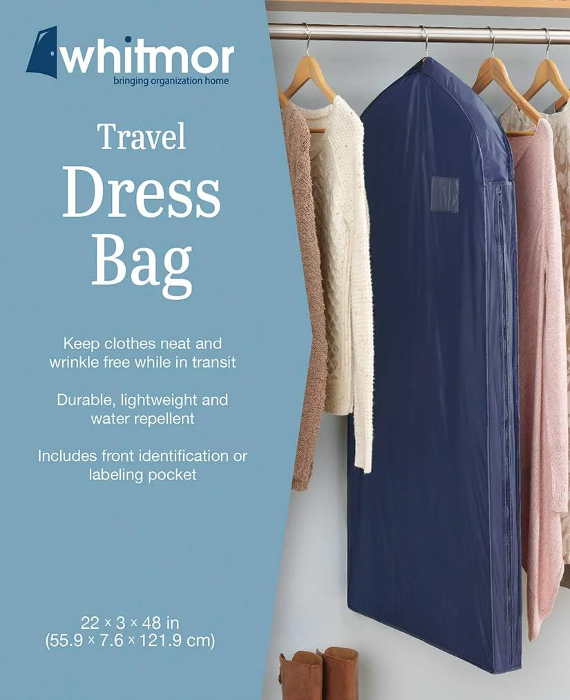 Whitmor Blue Zippered Travel Dress Bag – 22" x 38" - Image 5