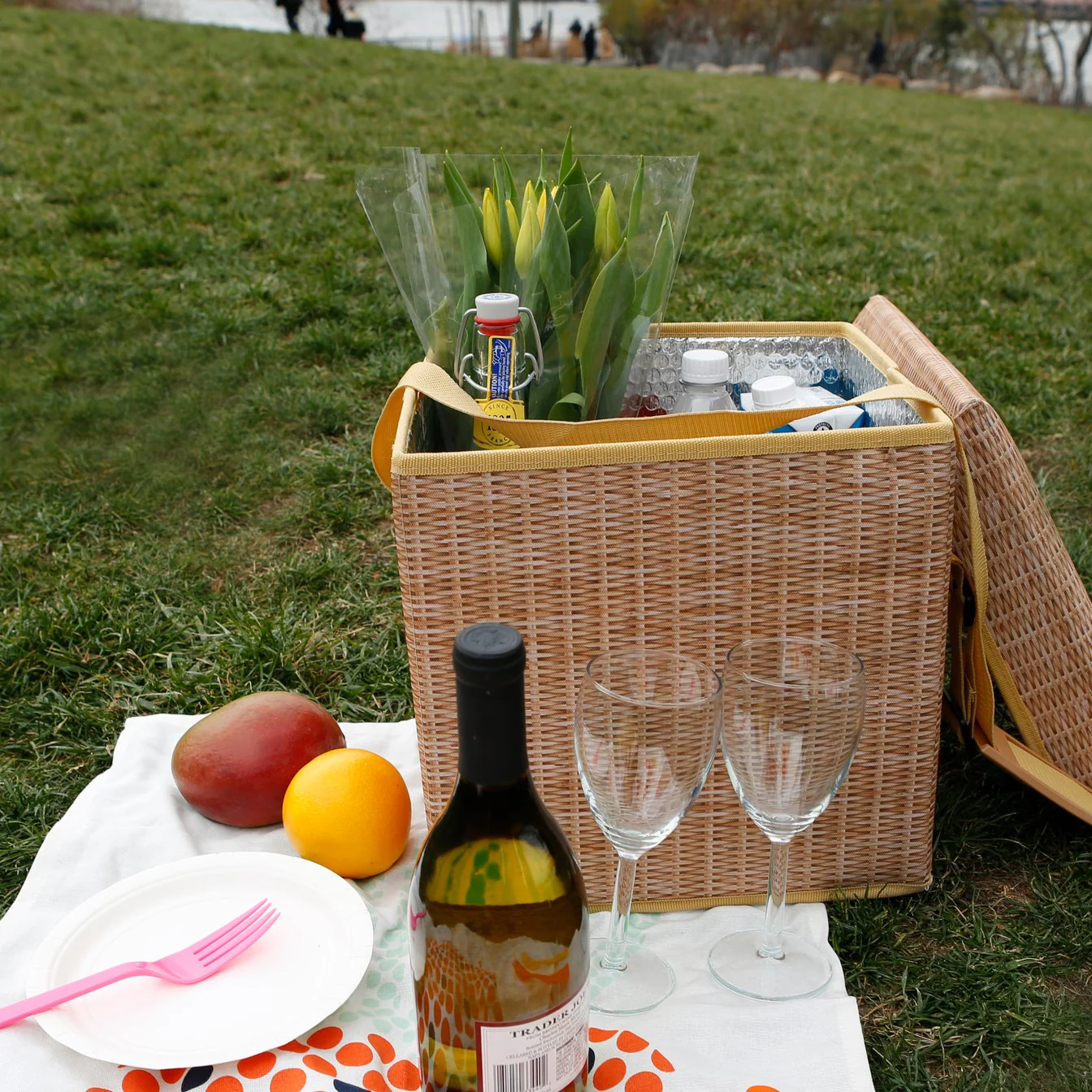 Wicker Picnic Cooler Seat - Image 3