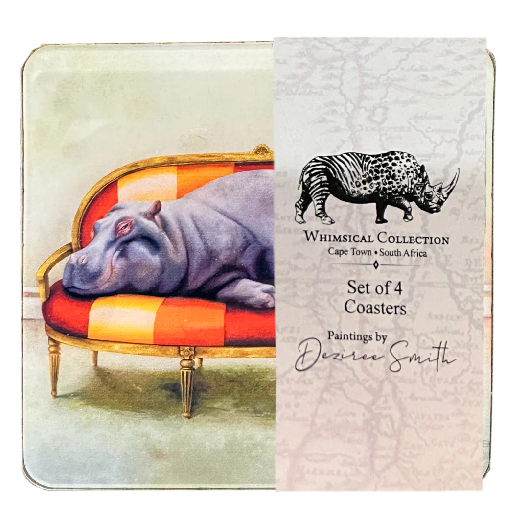 Wildlife At Leisure Hippo And Friends Coasters – Set of 4 - Image 2