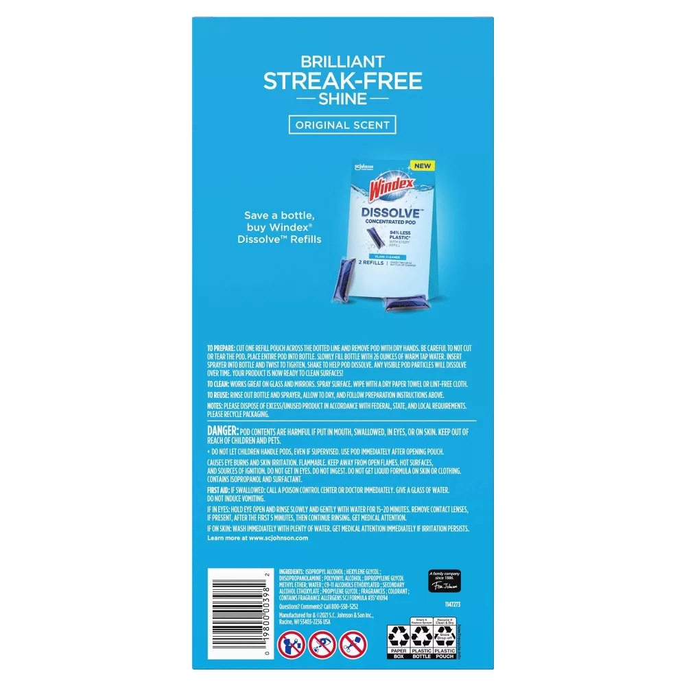 Windex Dissolve Pods Original Cleaner Starter Kit - 0.28 fl oz - Image 3