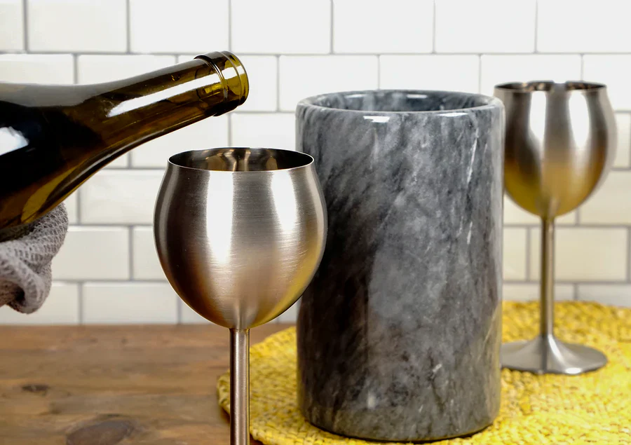 Wine Cooler and Tool Holder – Grey Marble - Image 6