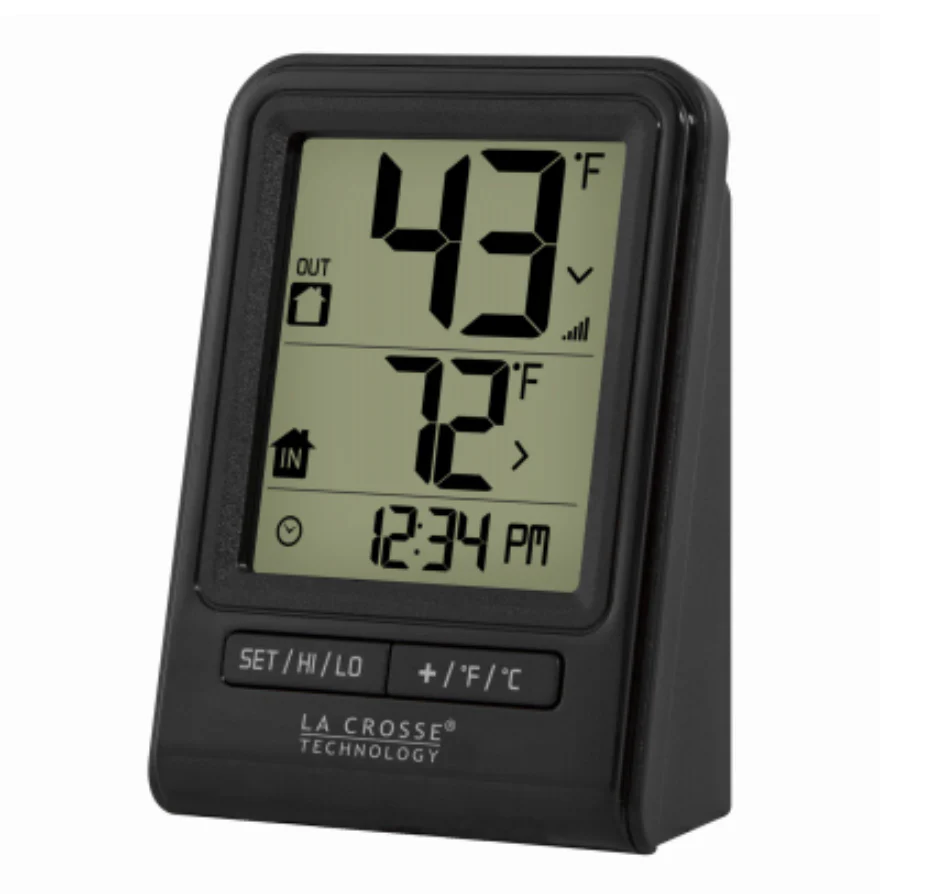 Wireless Digital Indoor/Outdoor Thermometer – Black - Image 2