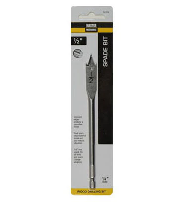Wood Boring Spade Drill Bit – 1/2"