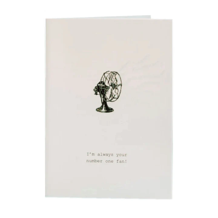 Your Number One Fan Glitter Greeting Card – 3.5" x 5"