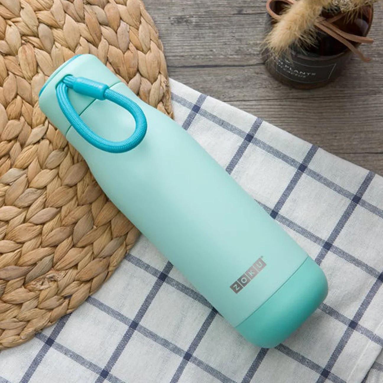 Zoku Stainless Steel Bottle - 12oz – Aqua - Image 4